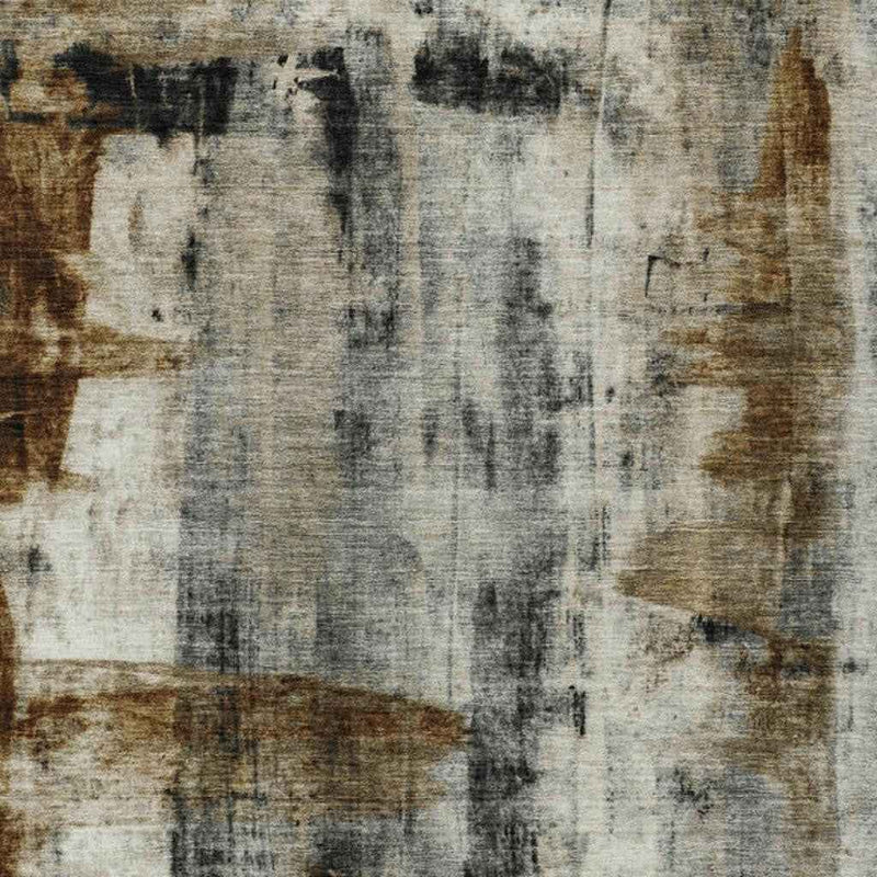 8' X 10' Taupe And Ivory Abstract Washable Indoor Outdoor Area Rug