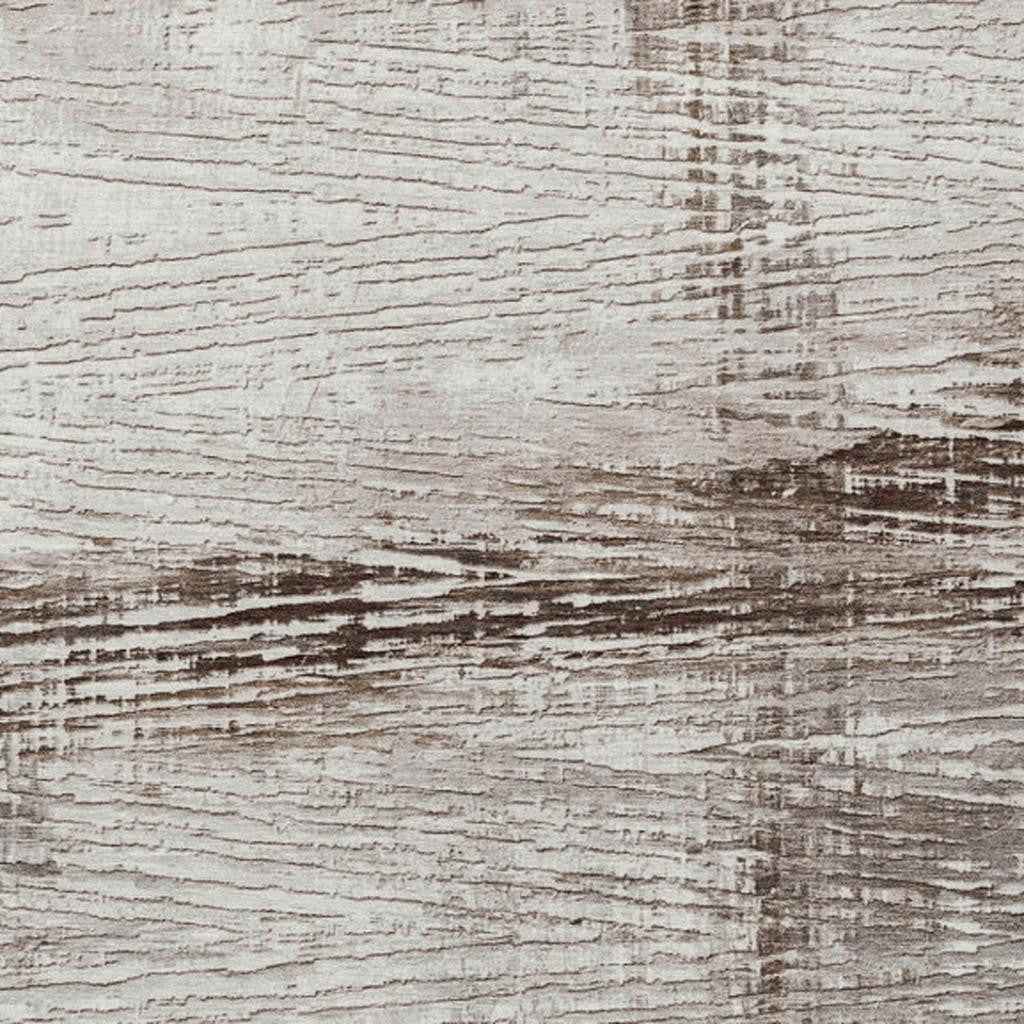 5' X 8' Taupe And Ivory Striped Washable Indoor Outdoor Area Rug