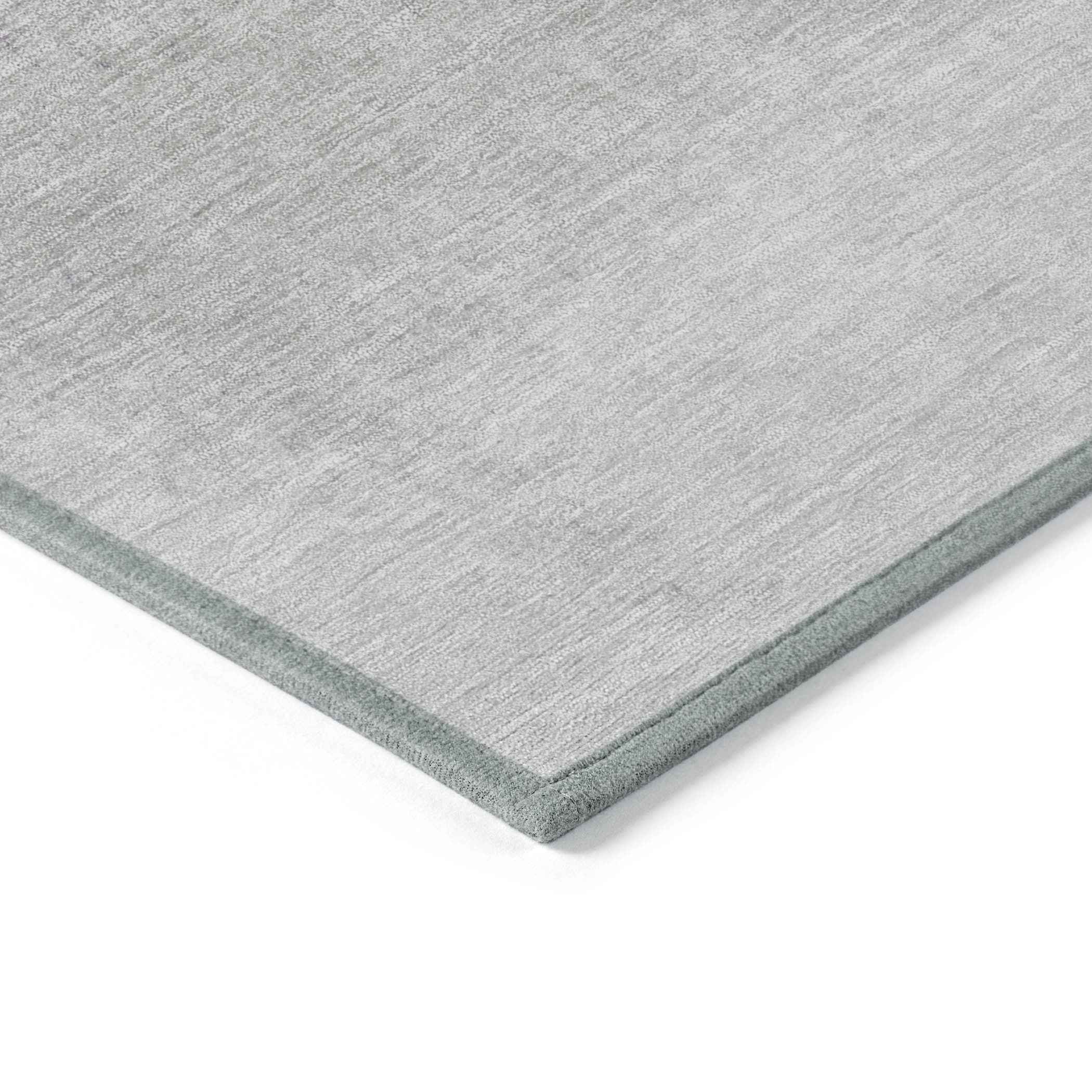 5' X 8' Lavender And Gray Ombre Washable Indoor Outdoor Area Rug