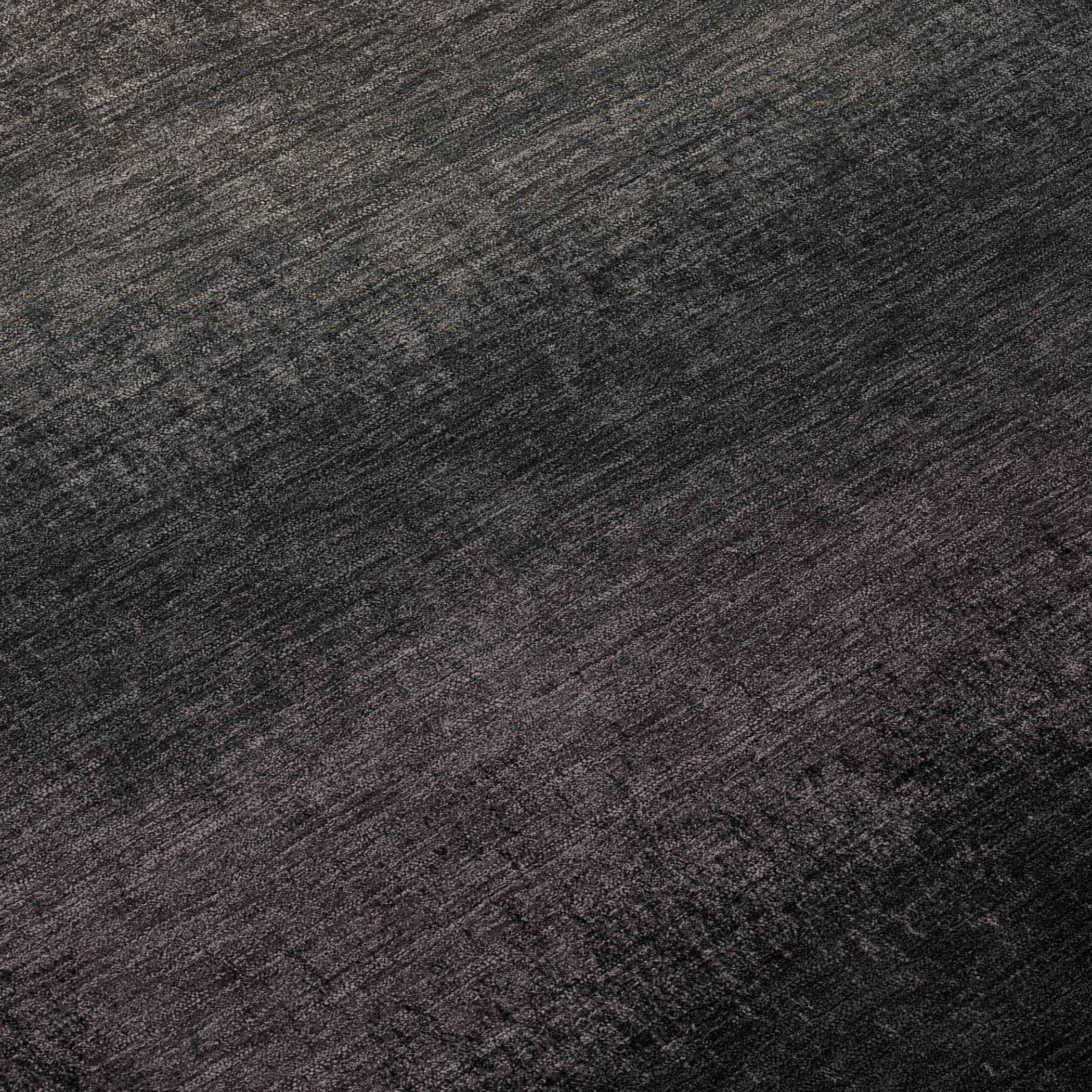 8' Black And Silver Round Ombre Washable Indoor Outdoor Area Rug