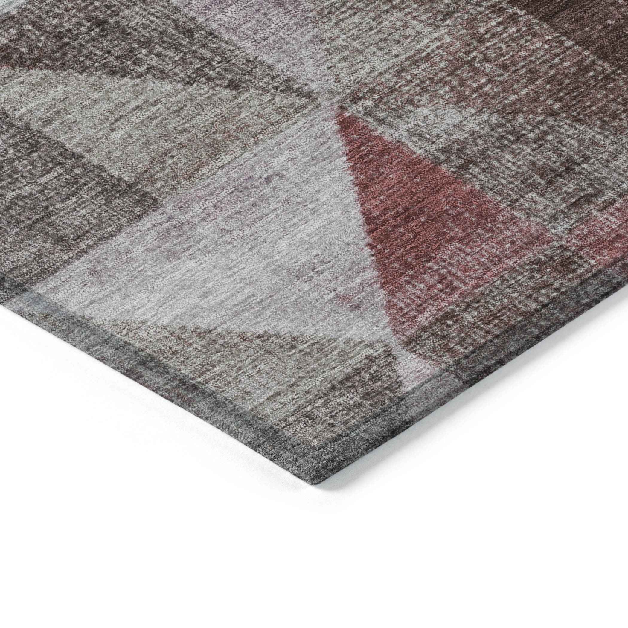 3' X 5' Silver Blue And Purple Geometric Washable Indoor Outdoor Area Rug