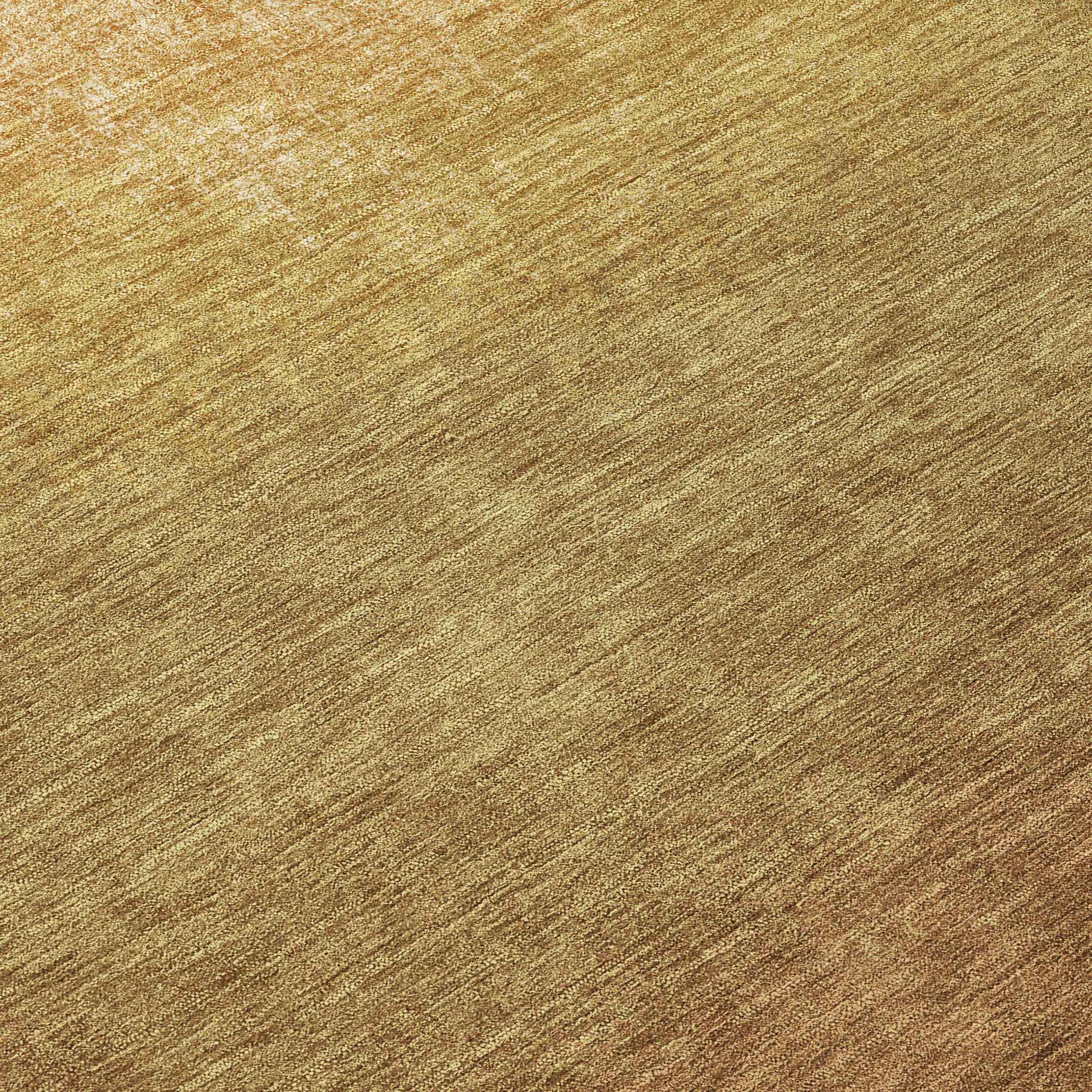 8' Gold And Wheat Round Ombre Washable Indoor Outdoor Area Rug