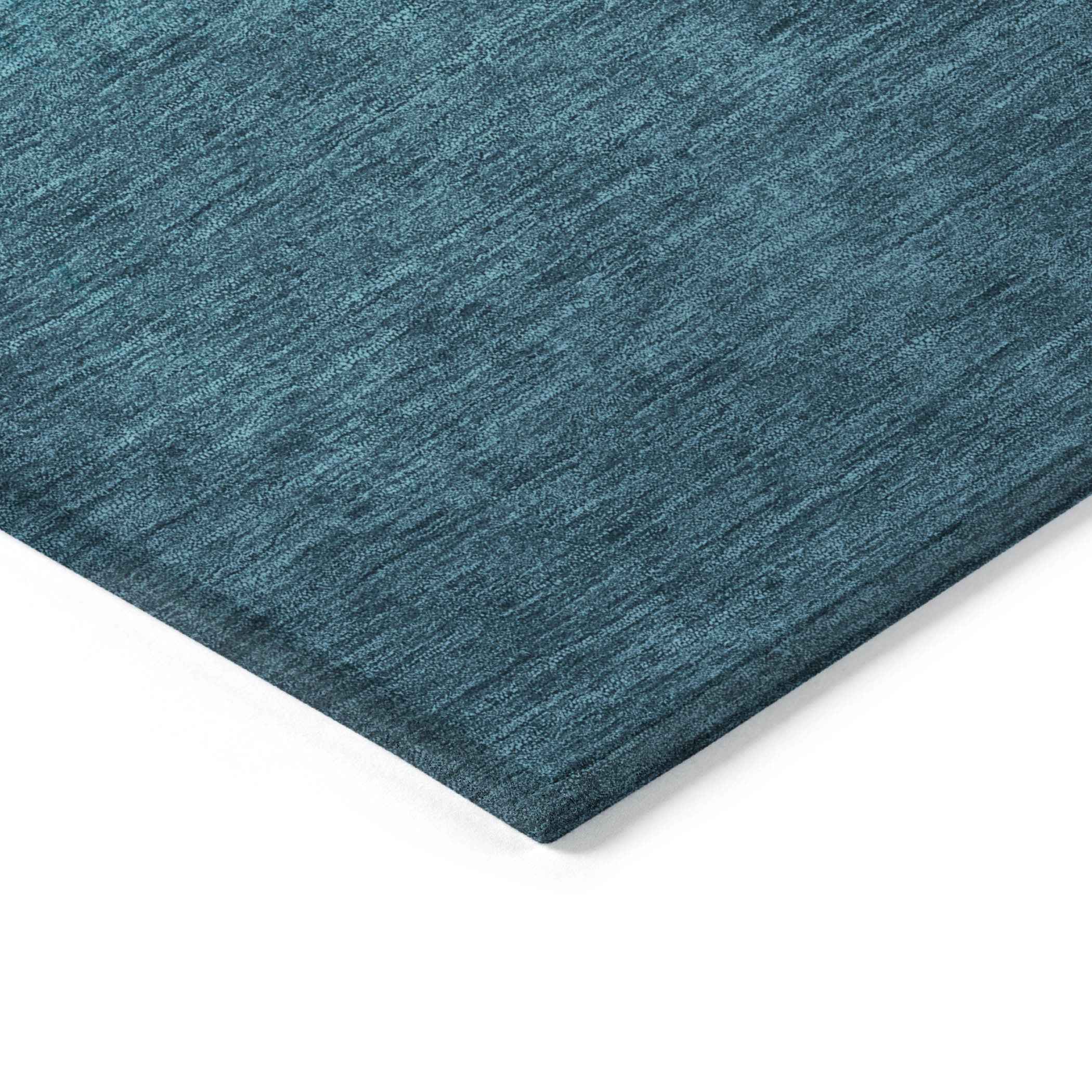 5' X 8' Teal Blue And Sky Blue Ombre Washable Indoor Outdoor Area Rug