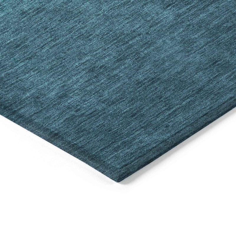 5' X 8' Teal Blue And Sky Blue Ombre Washable Indoor Outdoor Area Rug