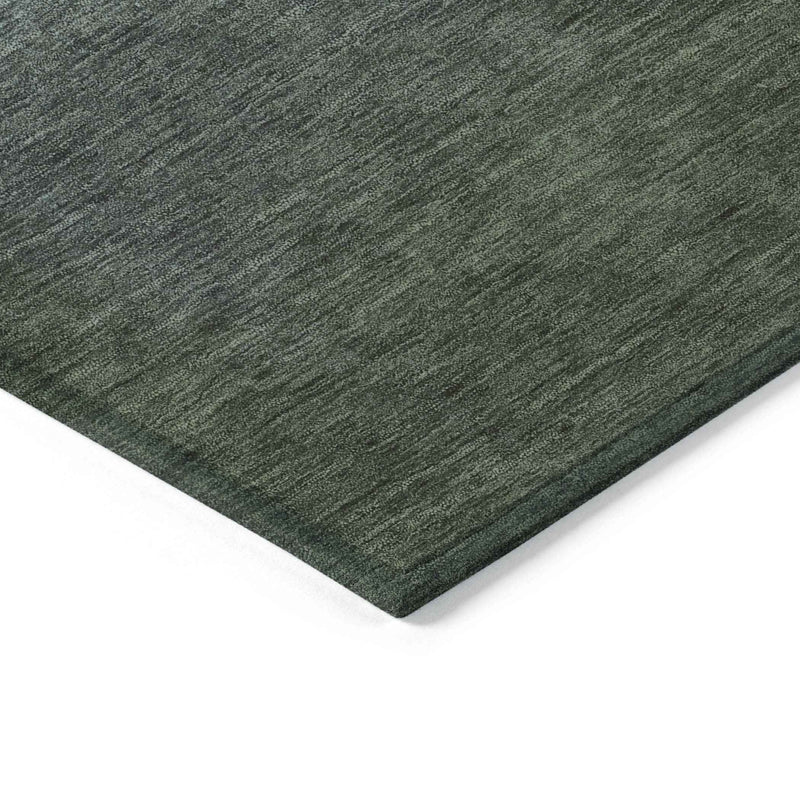 5' X 8' Pale Aqua And Gray Ombre Washable Indoor Outdoor Area Rug