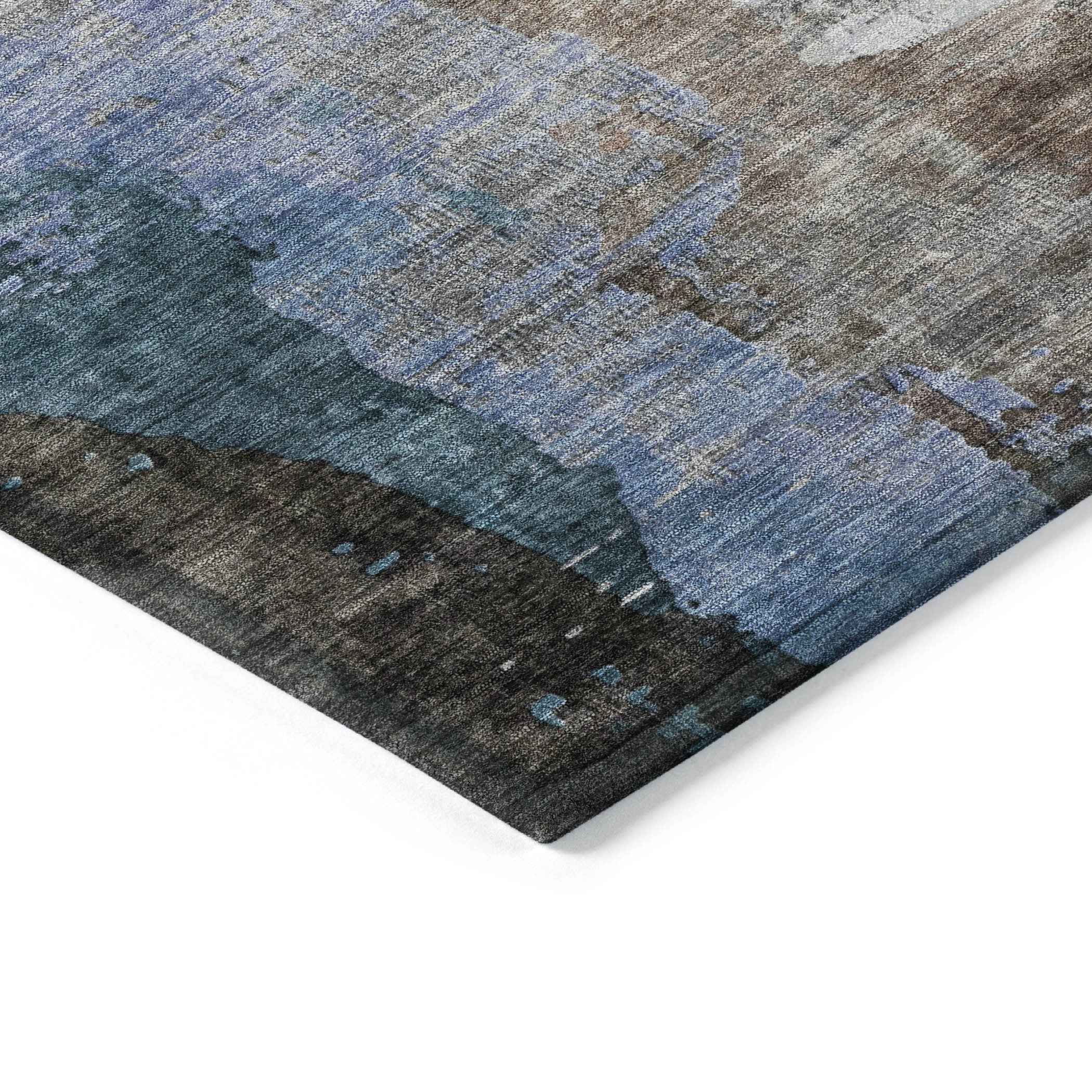 8' Brown Lavender And Taupe Round Abstract Washable Indoor Outdoor Area Rug