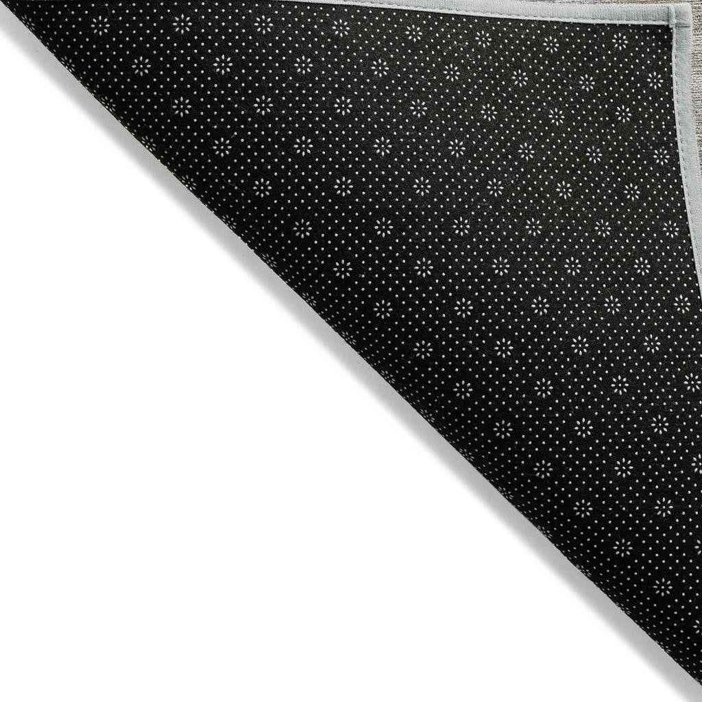 3' X 5' Beige And Gray Abstract Washable Indoor Outdoor Area Rug