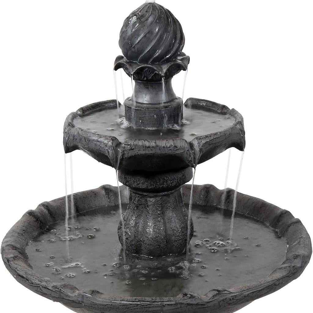 35" Black Polyresin Garden Art