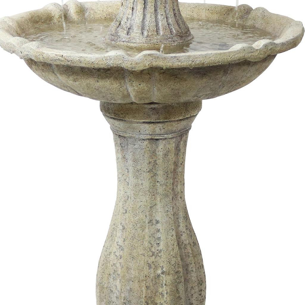 45" Beige Polyresin LED lights Garden Art