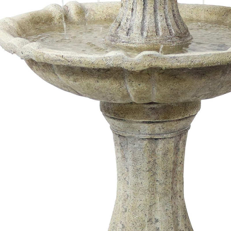 45" Beige Polyresin LED lights Garden Art