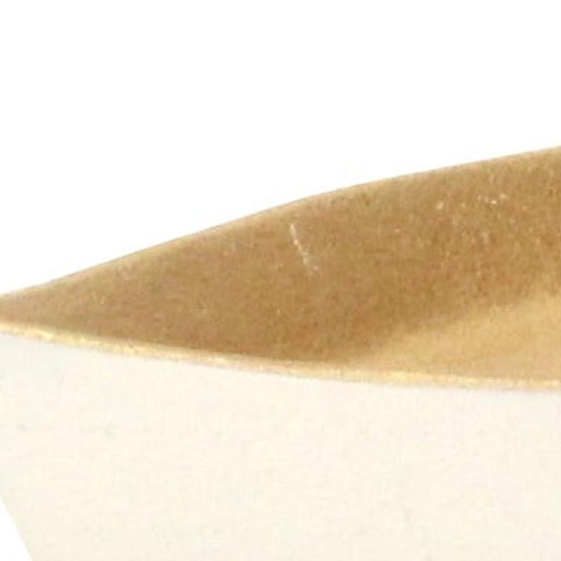 10" Gold And Off White Cast Iron Oval Boat Shaped Tray - Kitchen & Dining