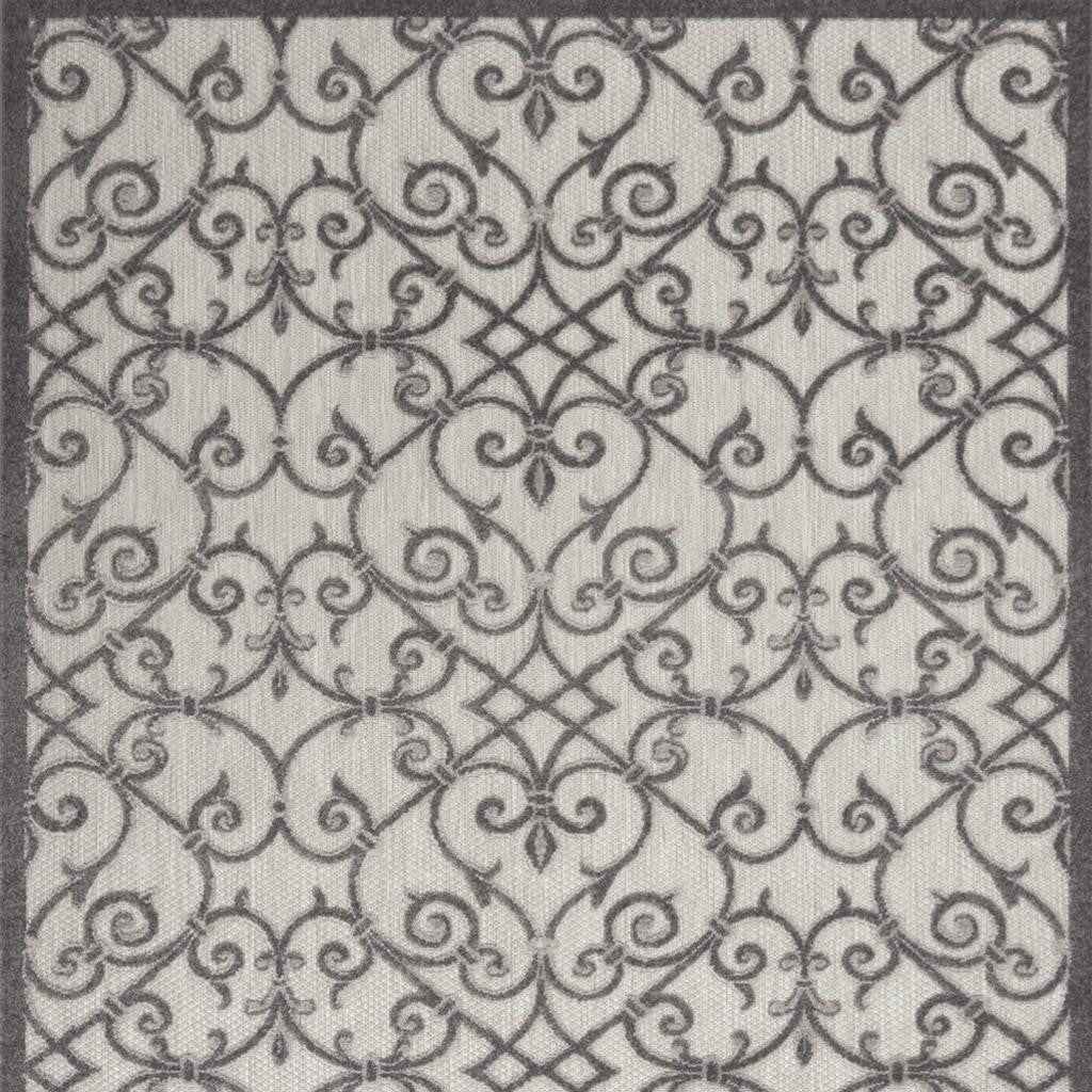 4' X 6' Gray Indoor Outdoor Area Rug