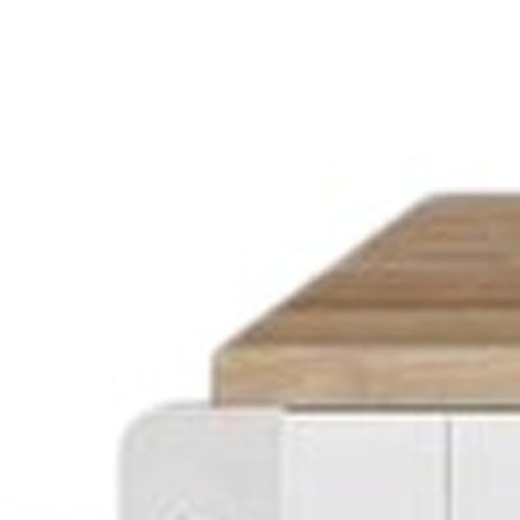 50" White Wood Rolling Kitchen Island - GreatEagleInc