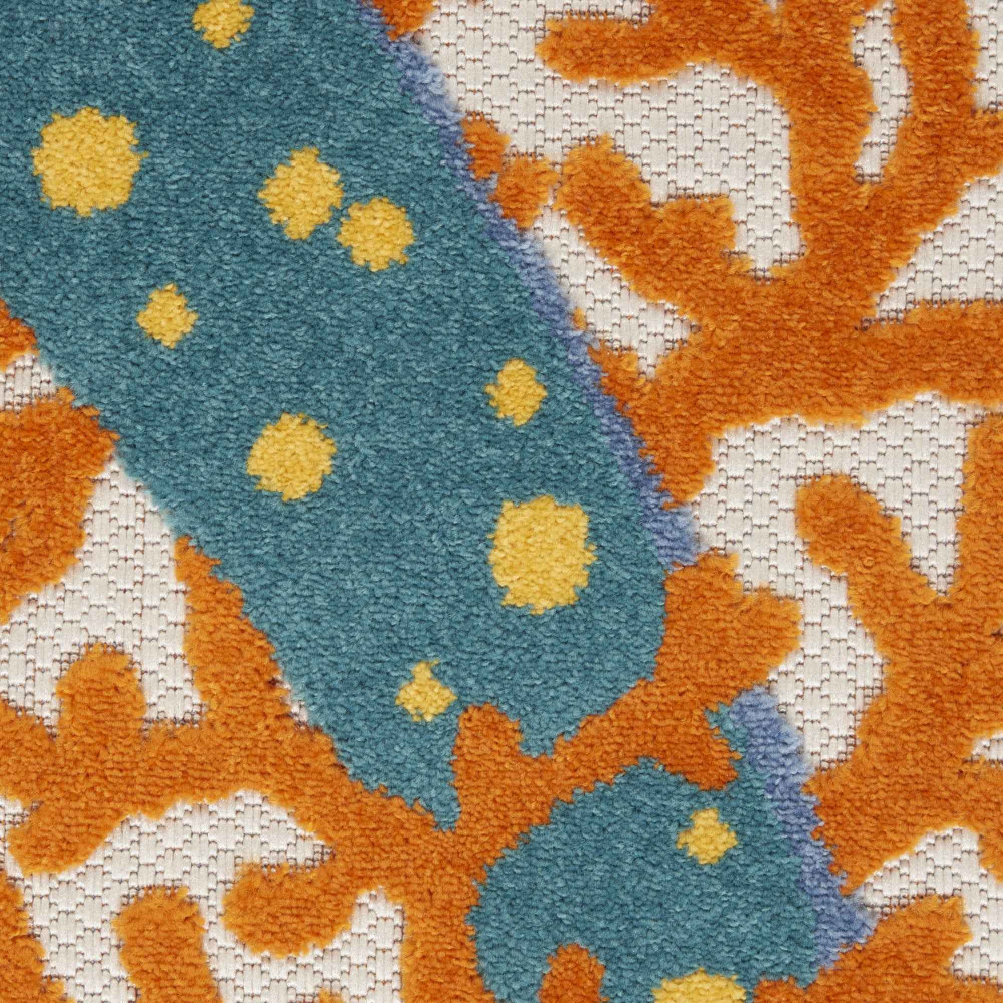 8' X 11' Yellow And Ivory Indoor Outdoor Area Rug