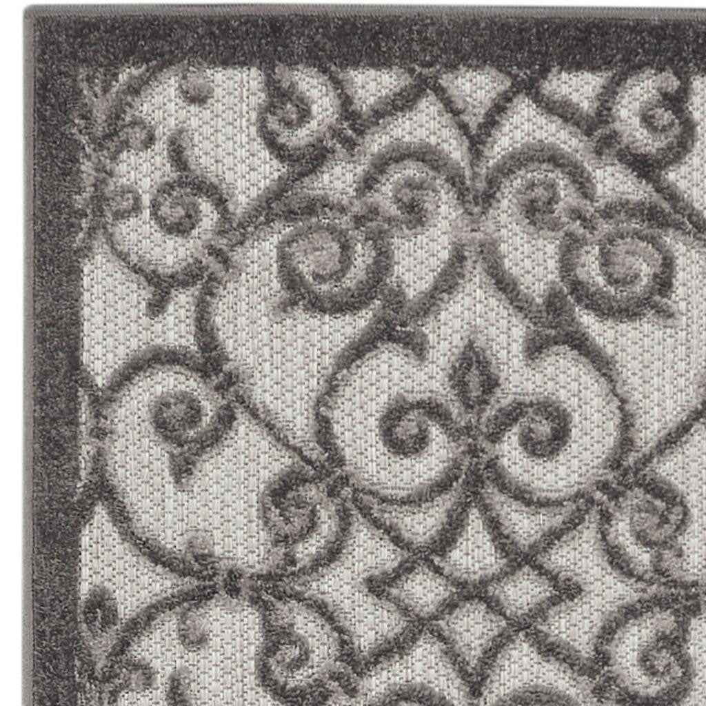 10' Gray Indoor Outdoor Area Rug