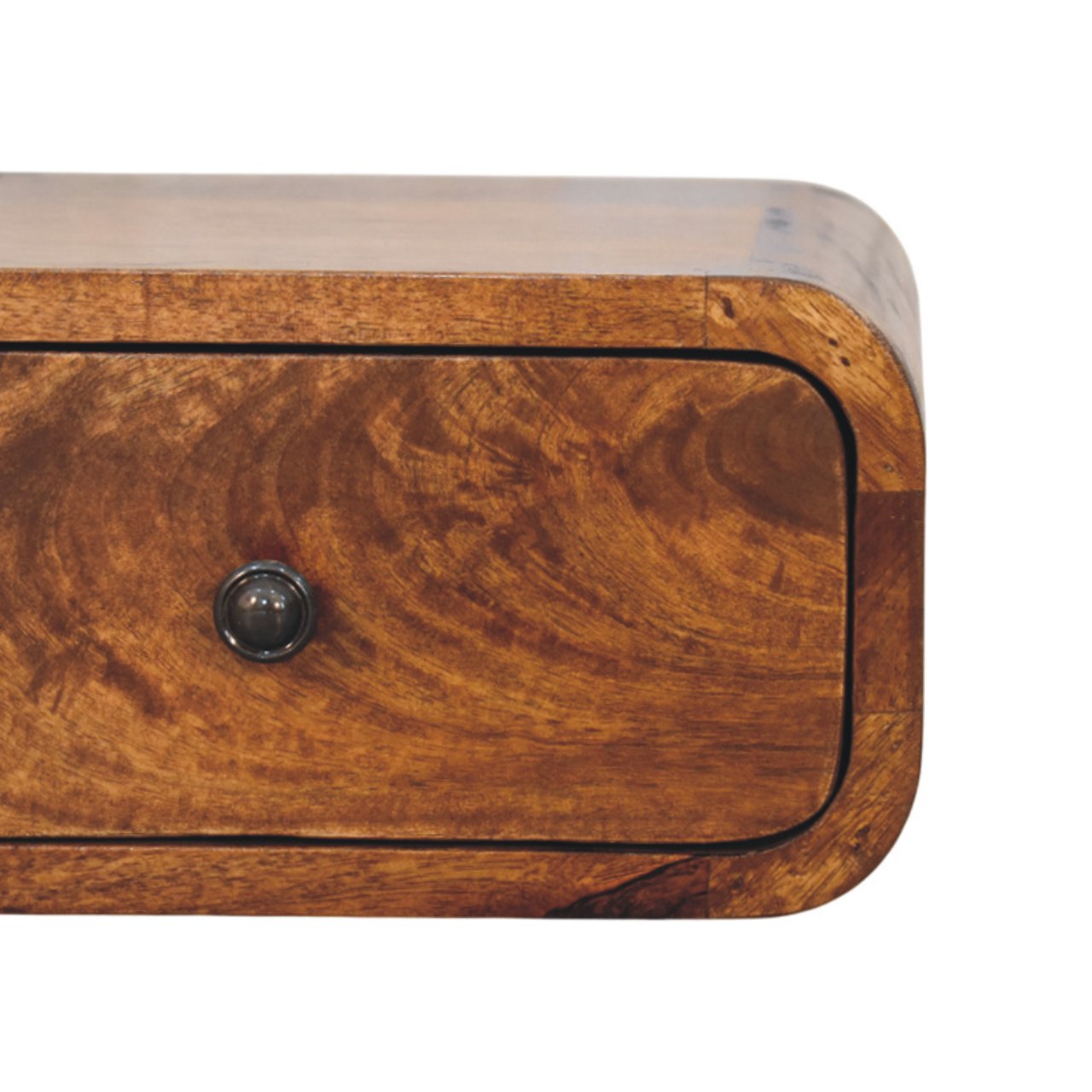 12" Chestnut Solid Wood One Drawer Floating Nightstand