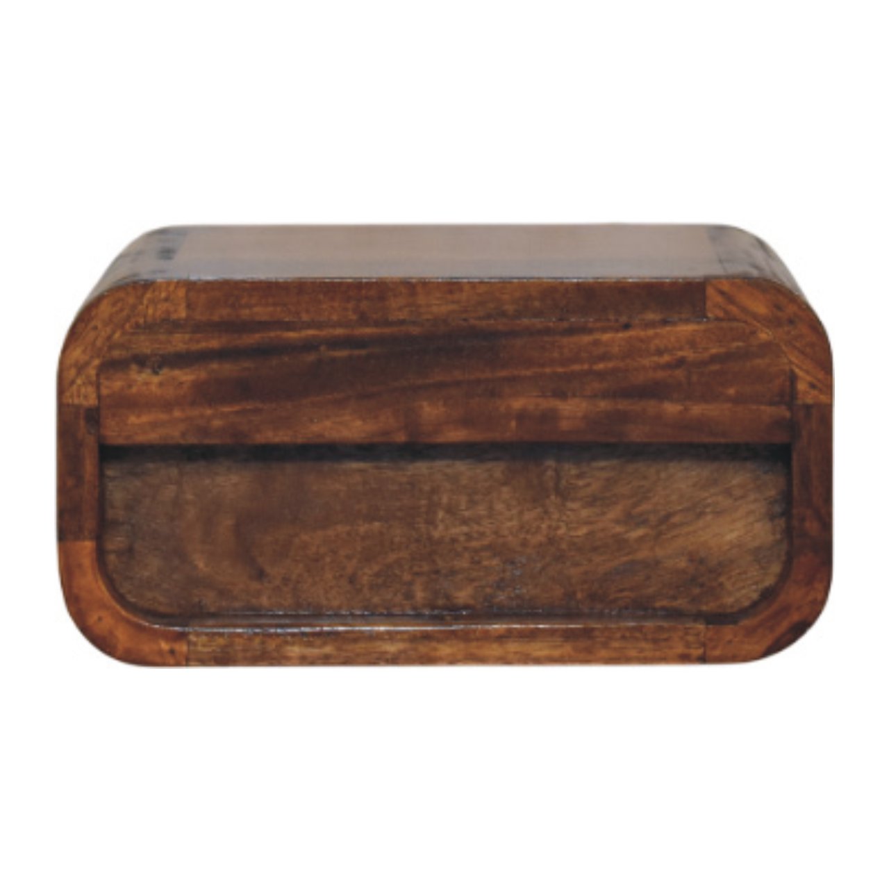 12" Chestnut Solid Wood One Drawer Floating Nightstand