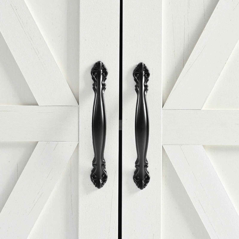 54" White Wood Rolling Kitchen Island