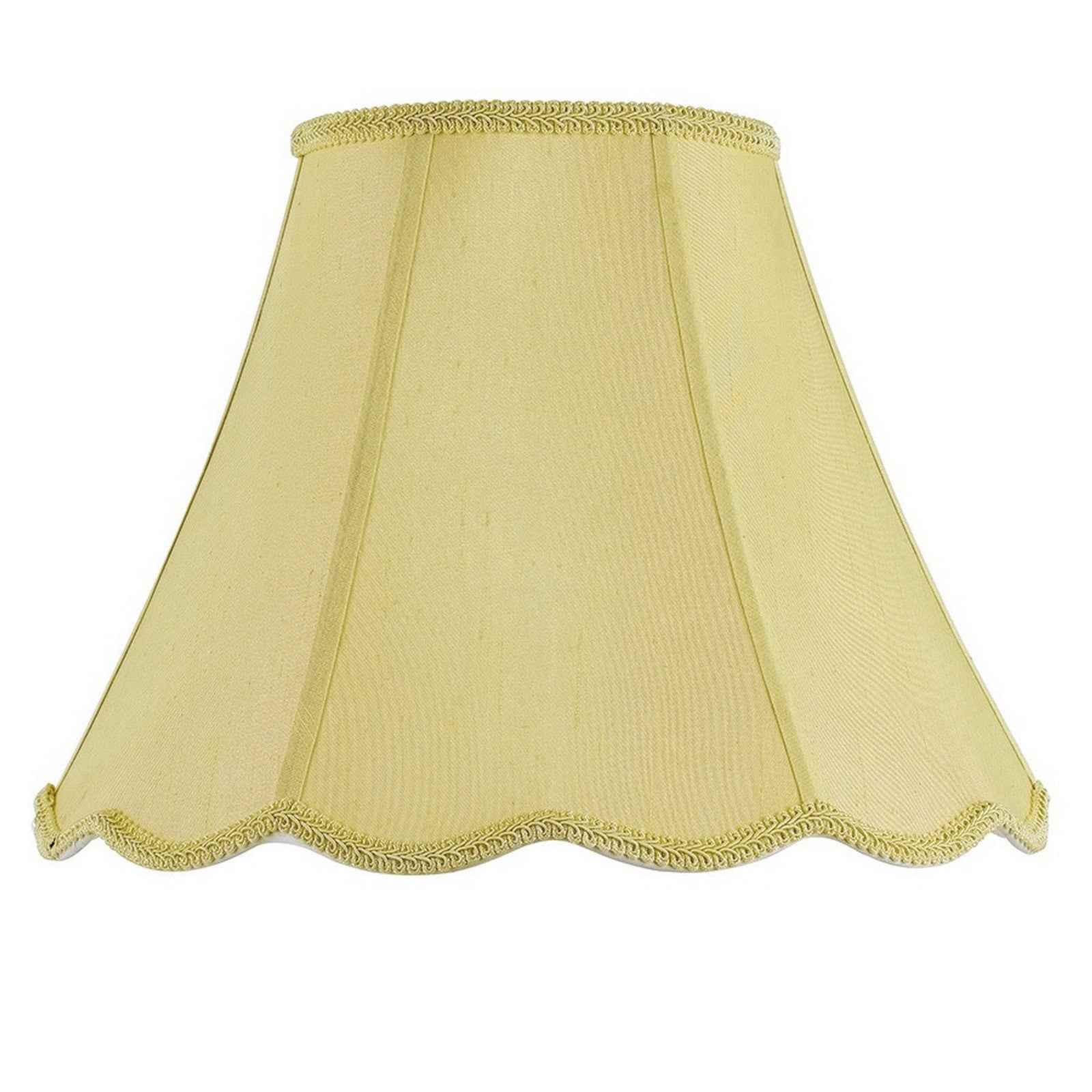 Champagne Gold Linen Piped Bell Lamp Shade