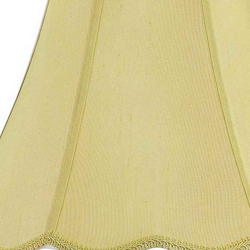 Champagne Gold Linen Piped Bell Lamp Shade