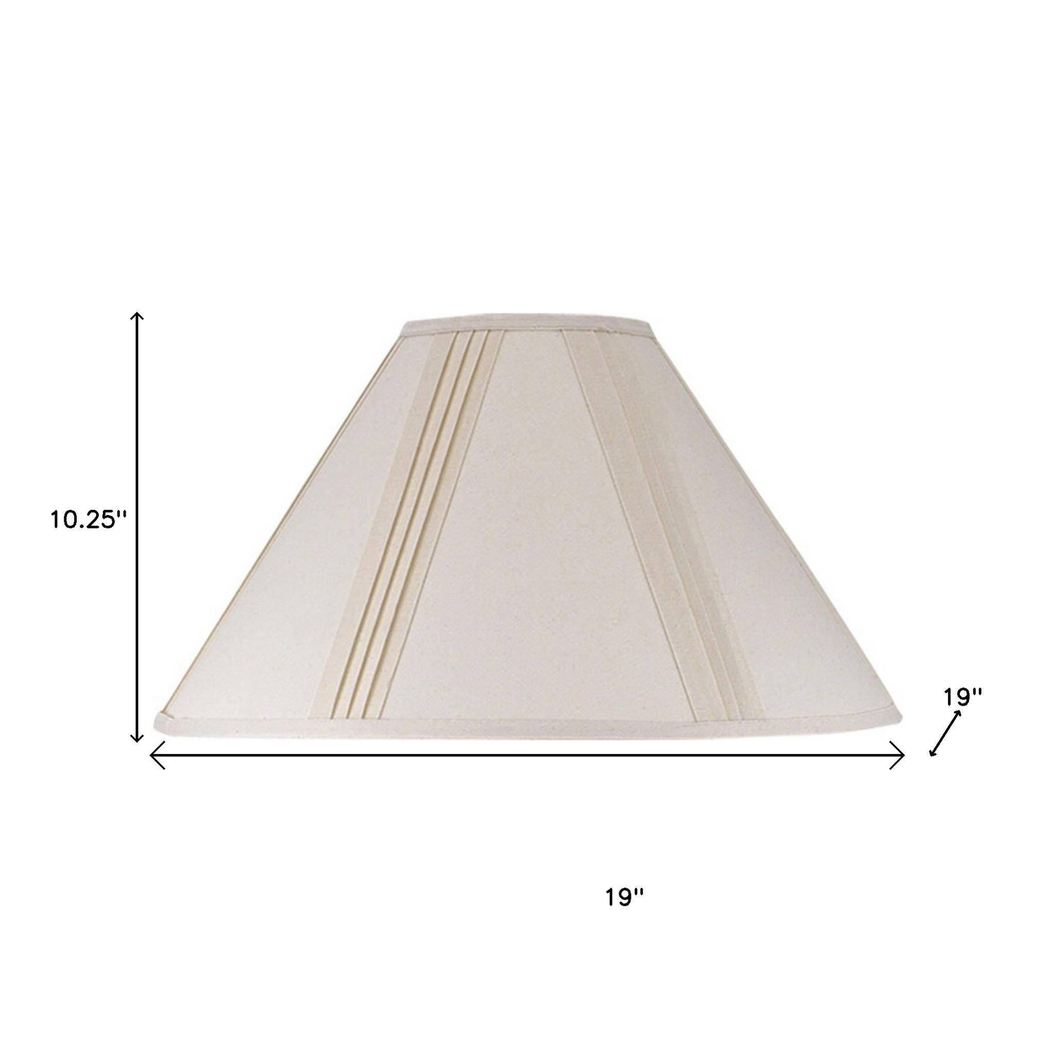 Off White Linen Pleated Empire Lamp Shade - GreatEagleInc