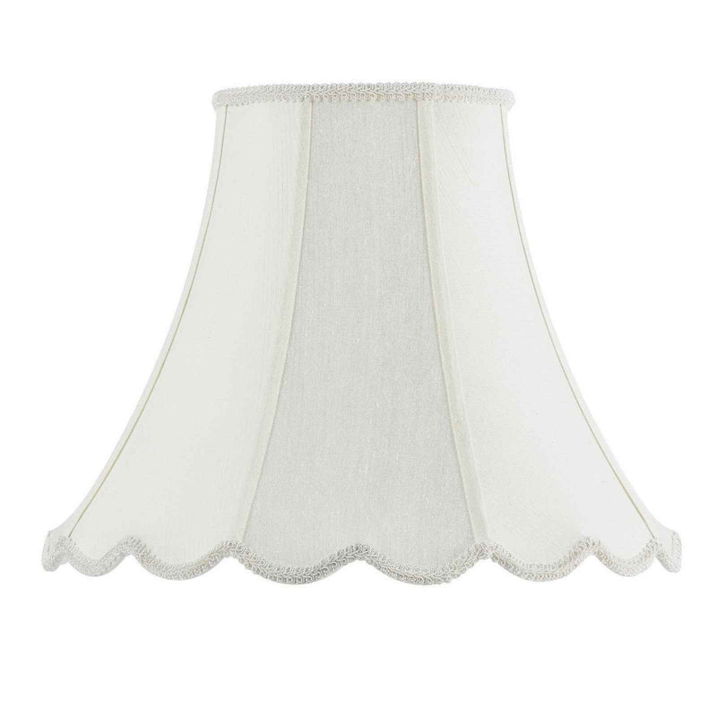 Eggshell Linen Piped Bell Lamp Shade