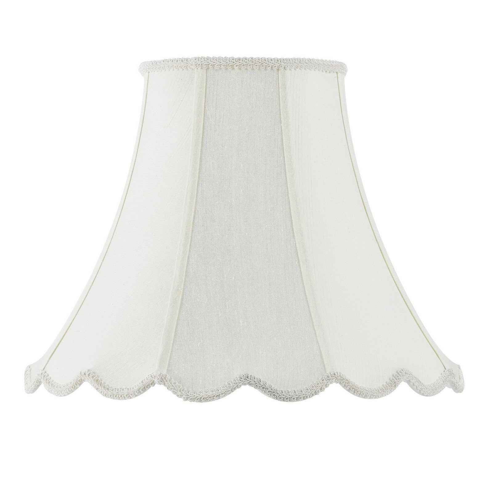Eggshell Linen Piped Bell Lamp Shade