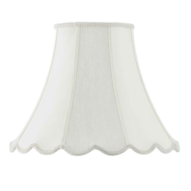Eggshell Linen Piped Bell Lamp Shade