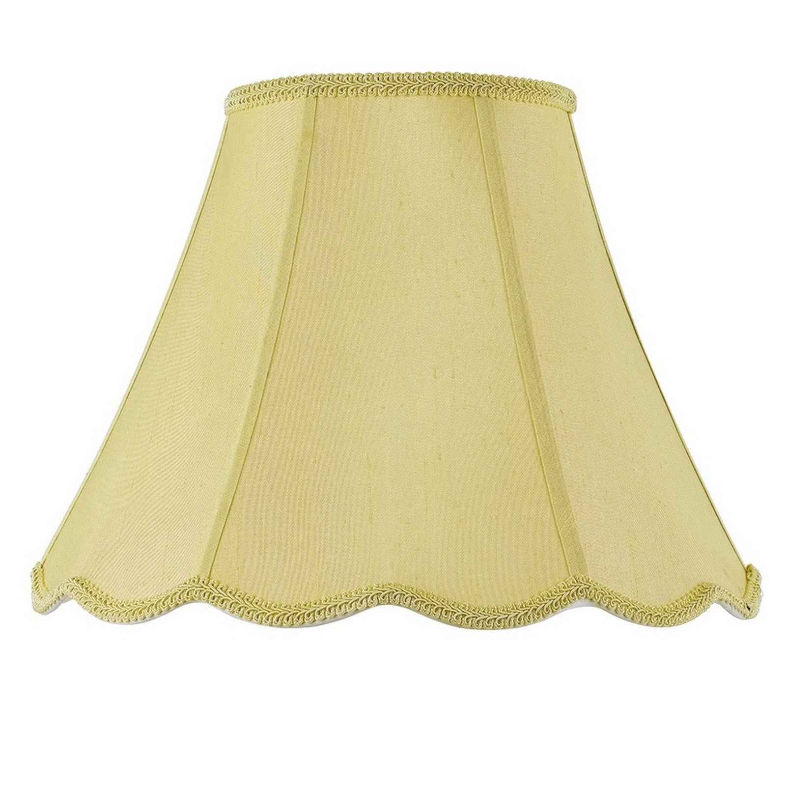 Champagne Gold Linen Piped Bell Lamp Shade
