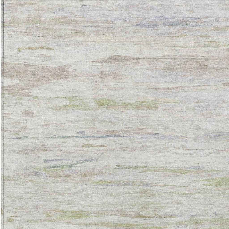 10' X 14' Ivory And Beige Abstract Washable Indoor Outdoor Area Rug