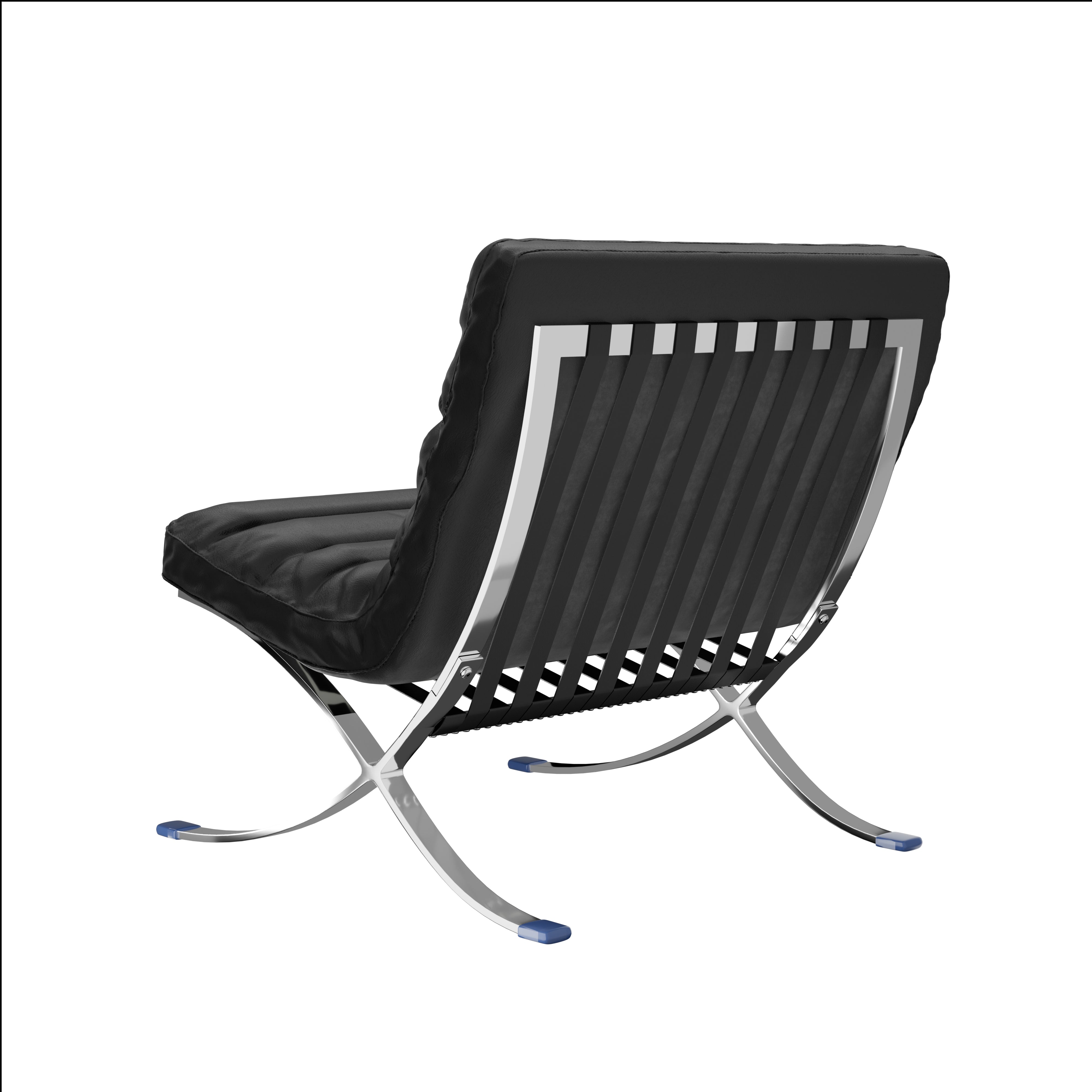 29" Black and Silver Tufted Leather and Upholstered Folding Lounge Chair - GreatEagleInc