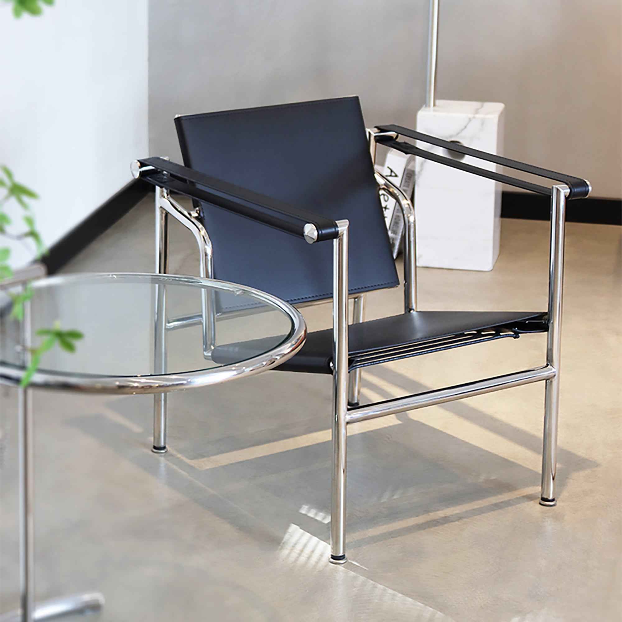 24" Silver Stainless Steel Arm Chair