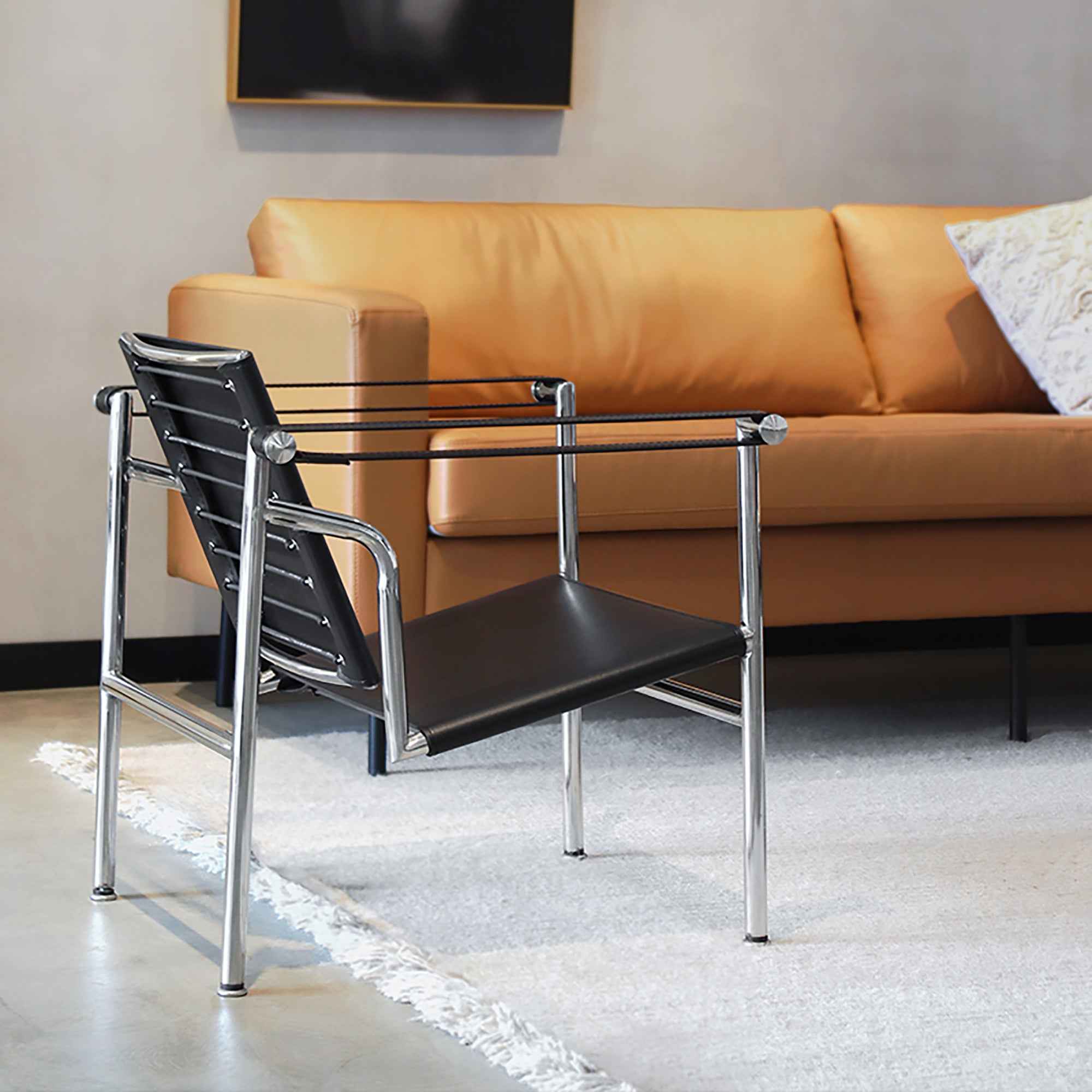 24" Silver Stainless Steel Arm Chair