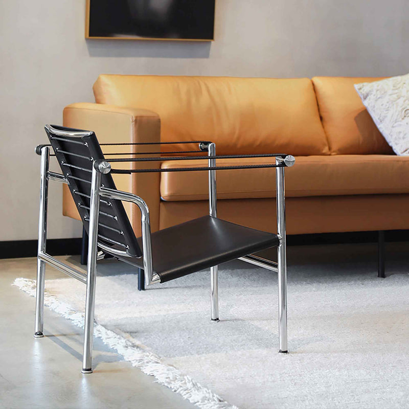 24" Silver Stainless Steel Arm Chair