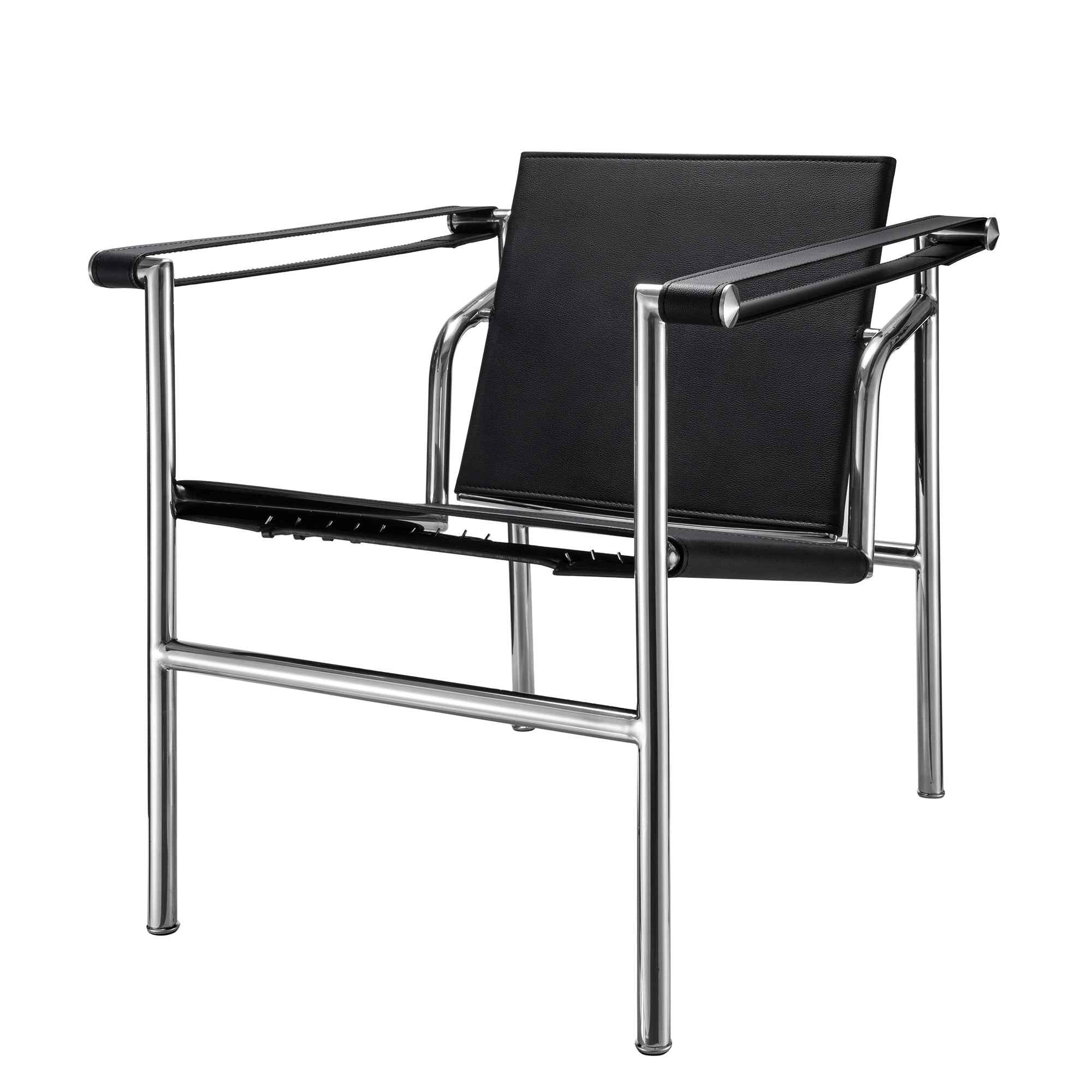 24" Silver Stainless Steel Arm Chair