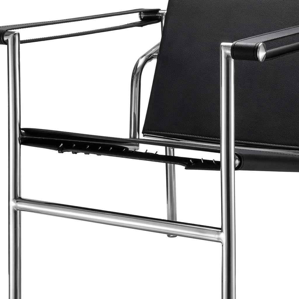 24" Silver Stainless Steel Arm Chair