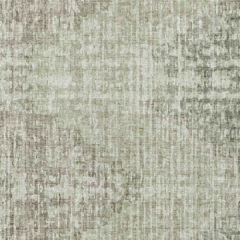 10' X 14' Fern Green And Ivory Geometric Washable Indoor Outdoor Area Rug