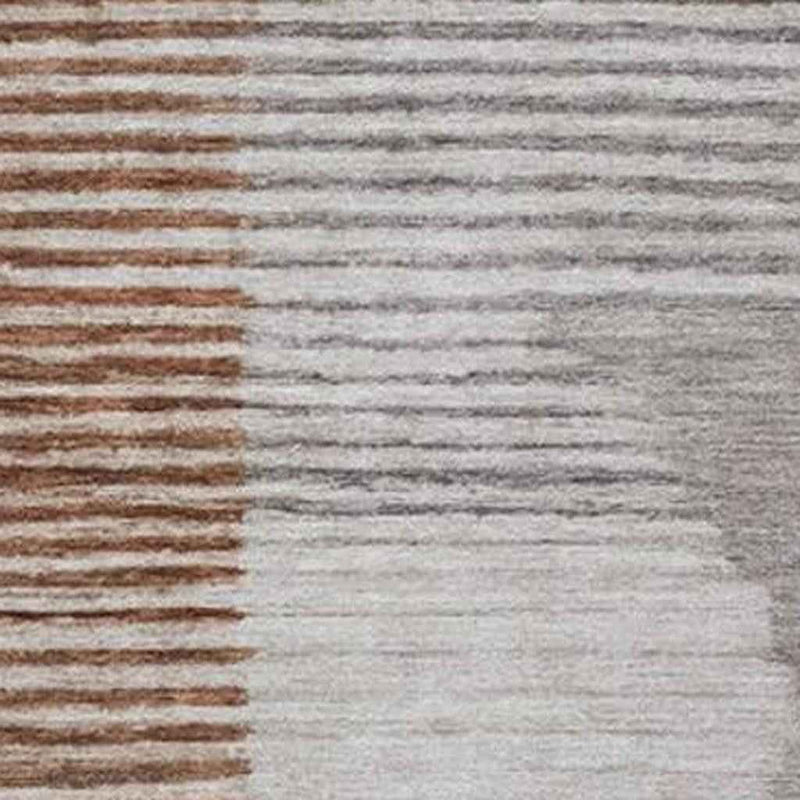 10' X 14' Taupe And Rust Geometric Washable Indoor Outdoor Area Rug