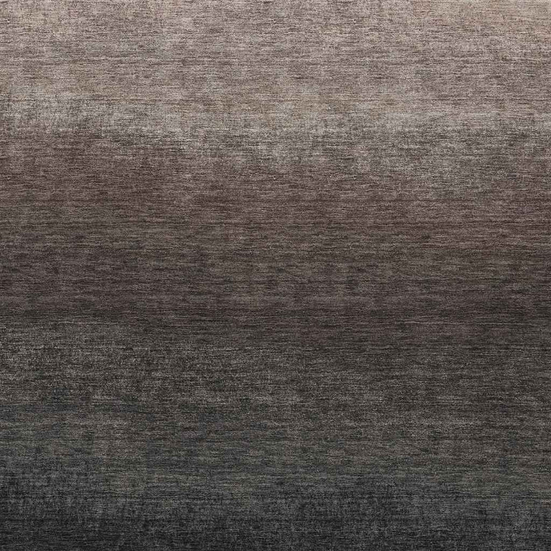 9' X 12' Black And Silver Ombre Washable Indoor Outdoor Area Rug