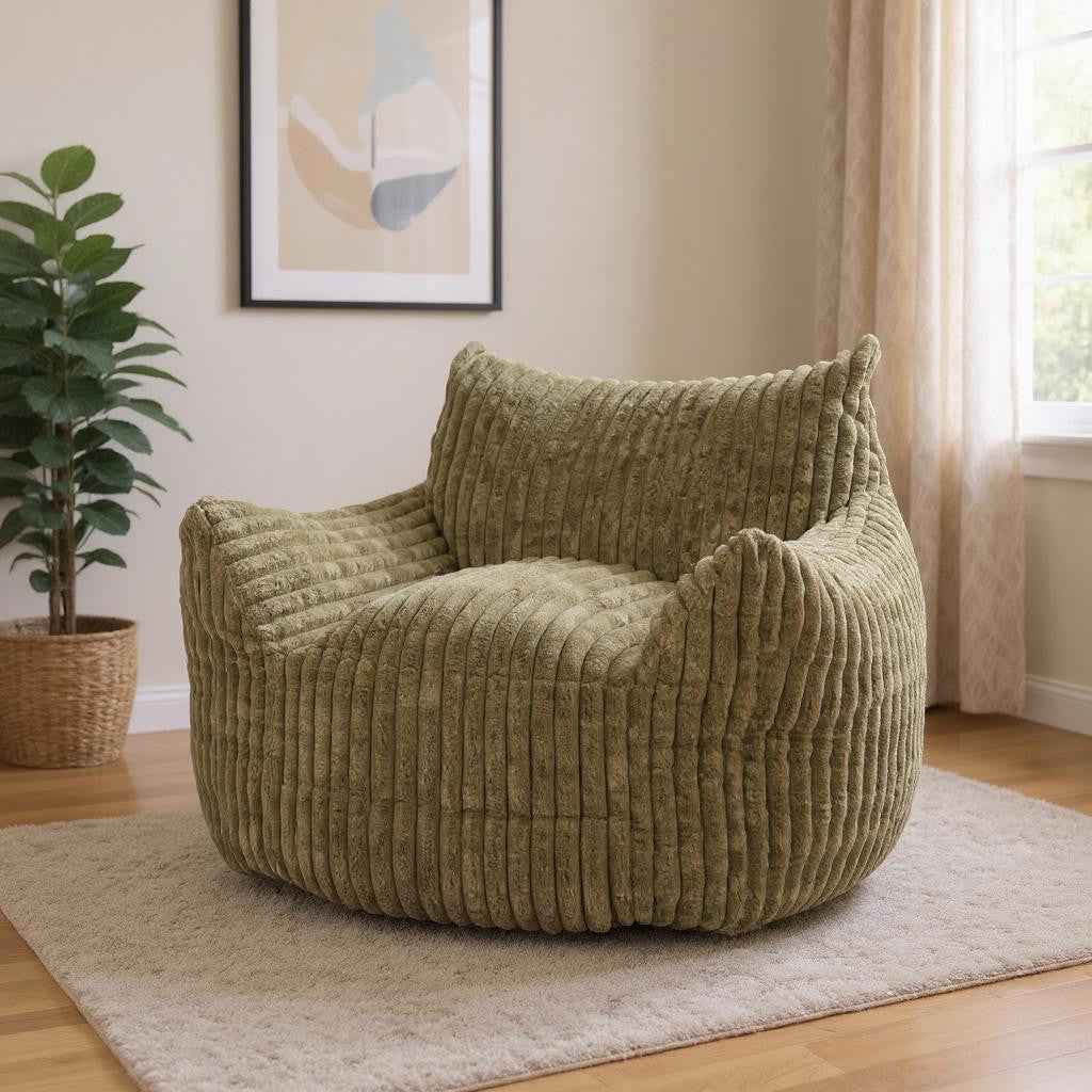 40" Green Upholstered Arm Chair