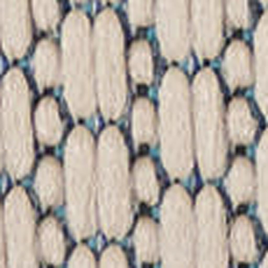 10' Ivory And Blue Indoor Outdoor Area Rug - Outdoor