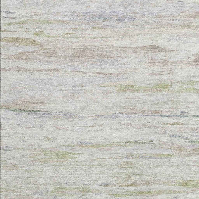 9' X 12' Ivory And Beige Abstract Washable Indoor Outdoor Area Rug