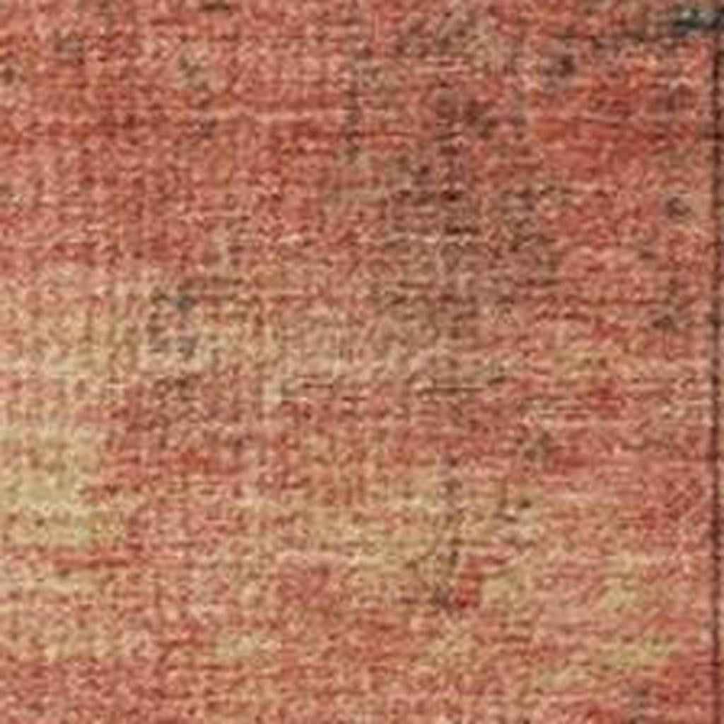 8' X 10' Rust Beige And Charcoal Abstract Washable Indoor Outdoor Area Rug