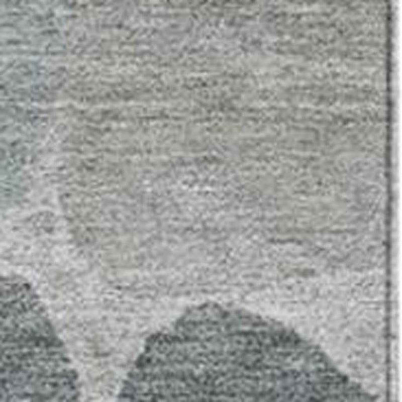 8' X 10' Pewter Beige And Ivory Geometric Washable Indoor Outdoor Area Rug