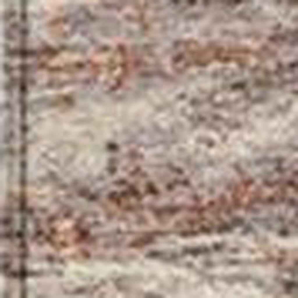 5' X 8' Terra Cotta And Beige Abstract Washable Indoor Outdoor Area Rug