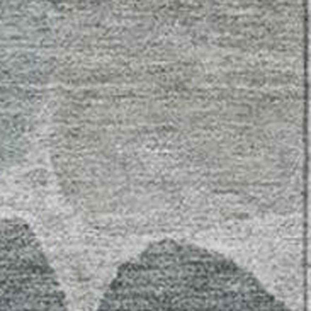 5' X 8' Pewter Beige And Ivory Geometric Washable Indoor Outdoor Area Rug