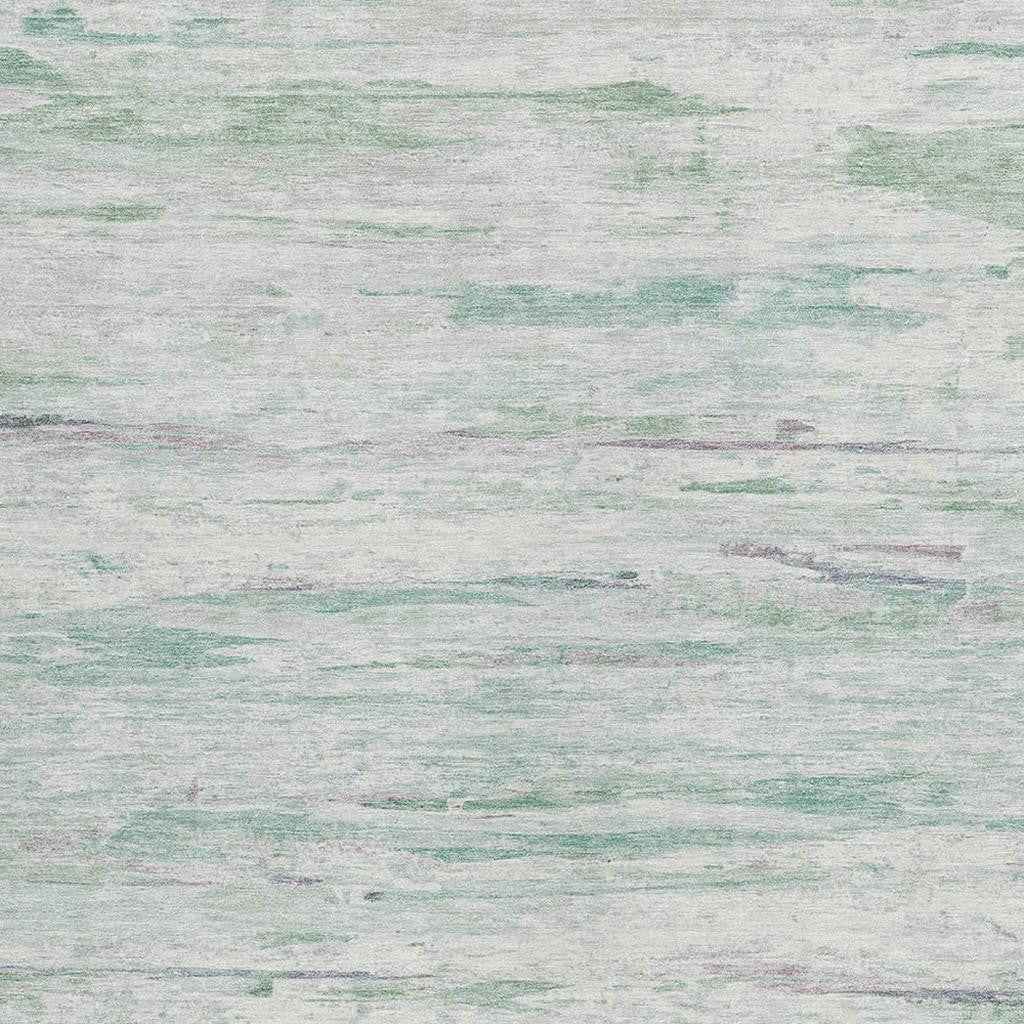 10' X 14' Artichoke Green And Ivory Abstract Washable Indoor Outdoor Area Rug