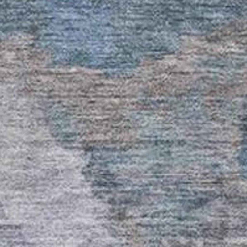 8' X 10' Denim Blue And Gray Abstract Washable Indoor Outdoor Area Rug