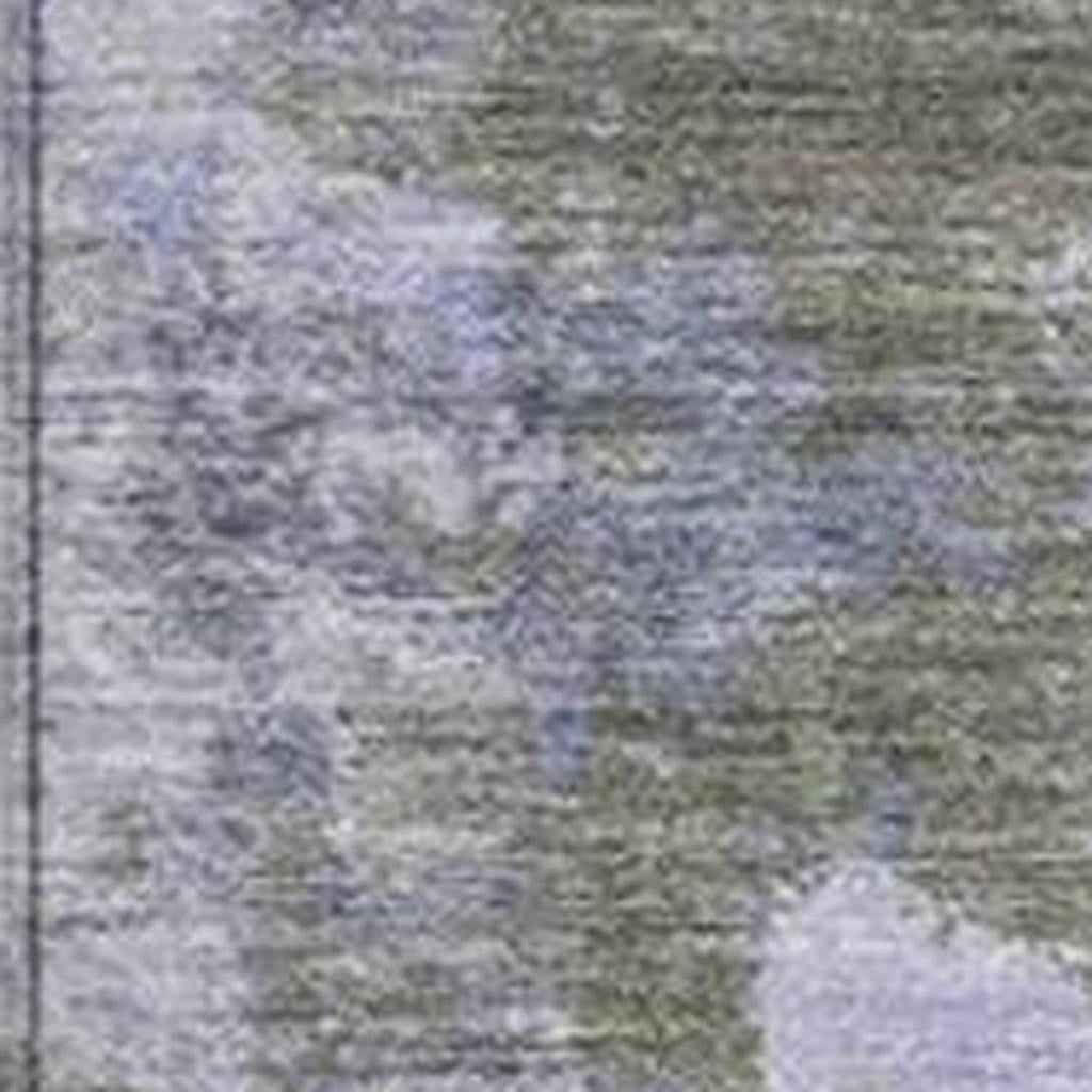 3' X 5' Lavender And Taupe Abstract Washable Indoor Outdoor Area Rug