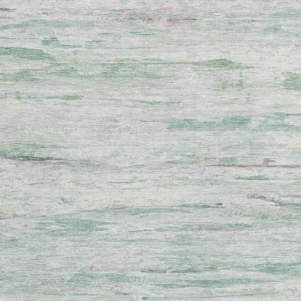 3' X 5' Artichoke Green And Ivory Abstract Washable Indoor Outdoor Area Rug